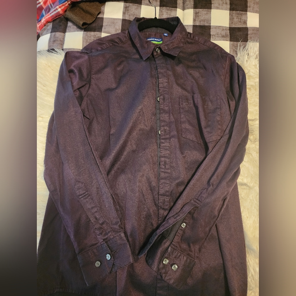 Men's Purple Button Down Shirt